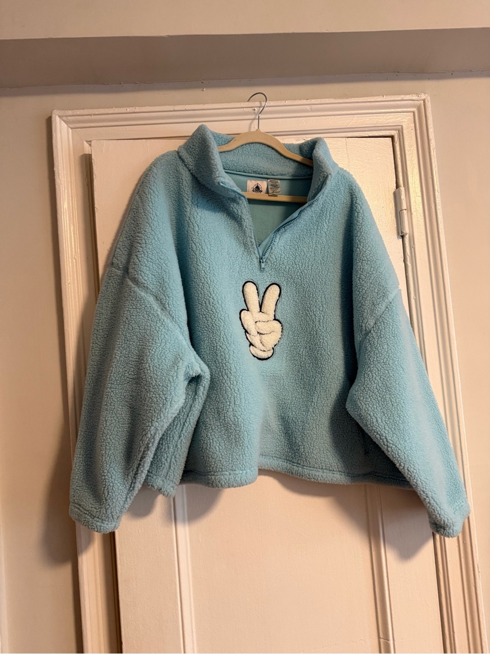 Disney Light Blue Fleece Quarter Zip